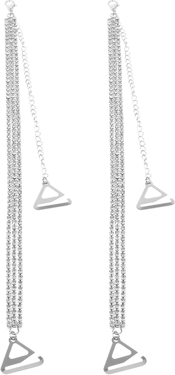 Verstelbare en onzichtbare schouderbanden met diamantlook voor bh's, jurkaccessoires en mode-items