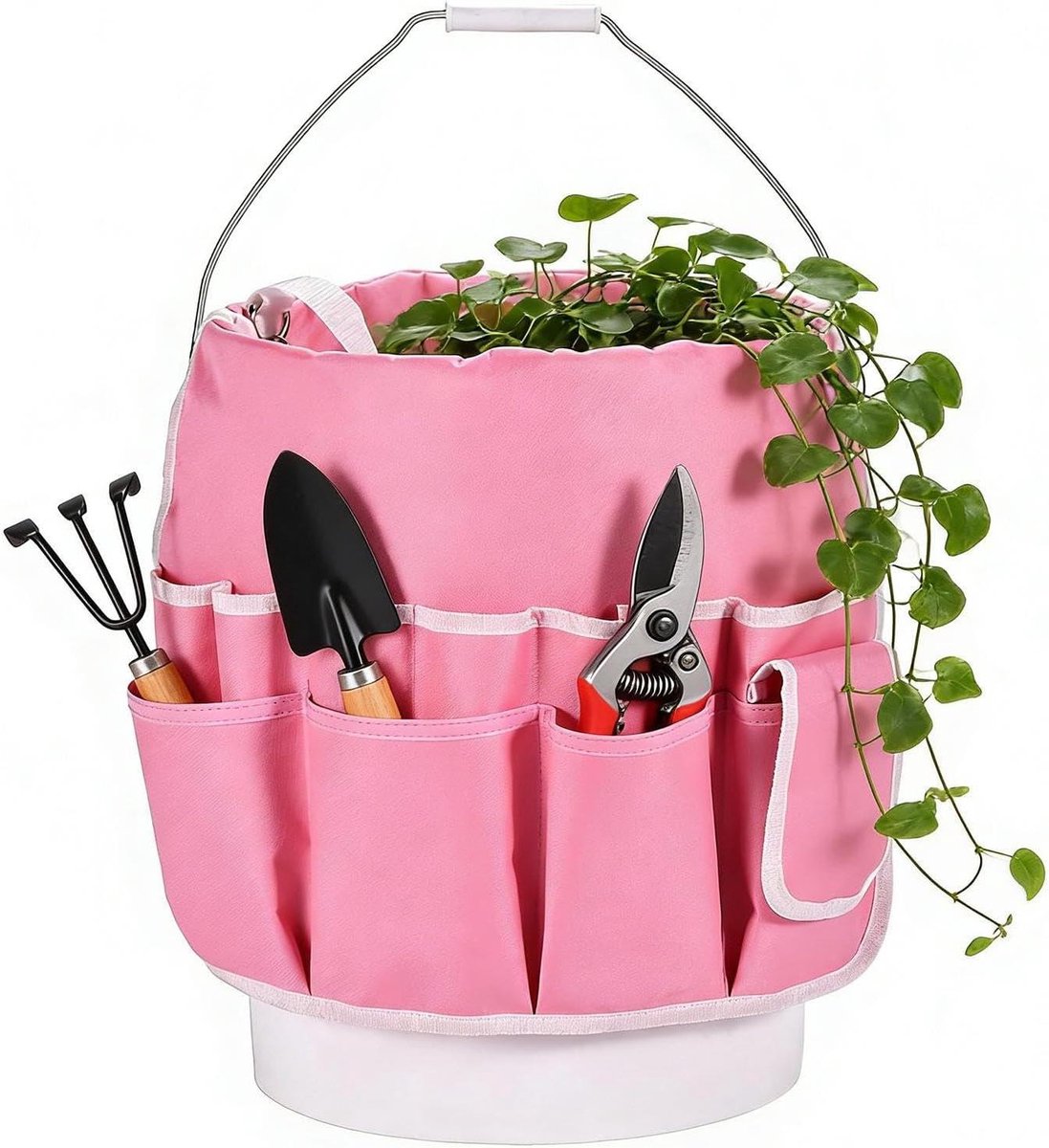 Tuingereedschapstas Organizer - Opbergtas Gereedschap - Gereedschap Opbergen - Versterkte Naden - 35 x 32 cm - Groen