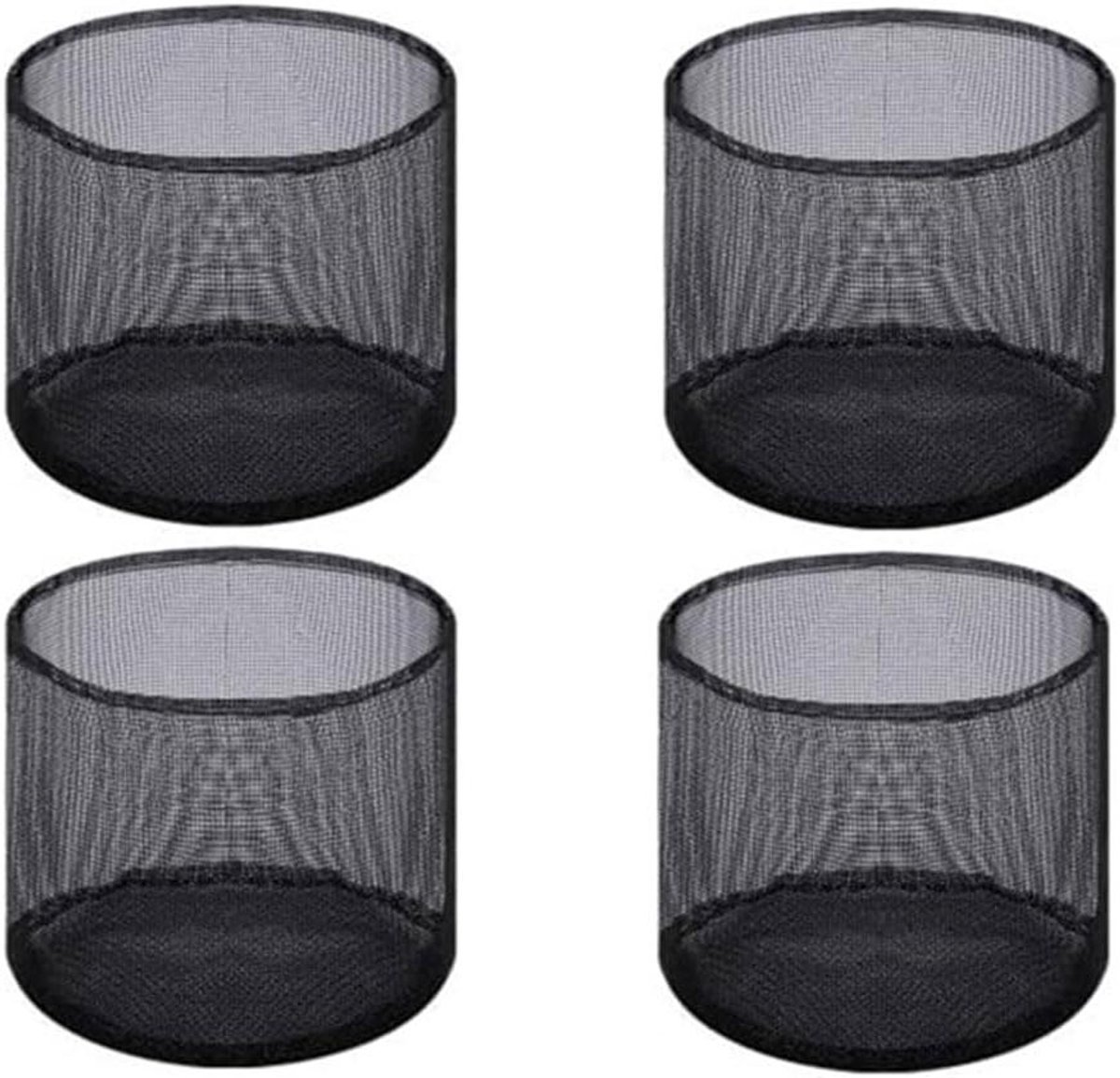 Vijver Plantenmanden - Waterplant Potten - Planten Kweken - Optimale Gaasstructuur - 4 Stuks - Zwart