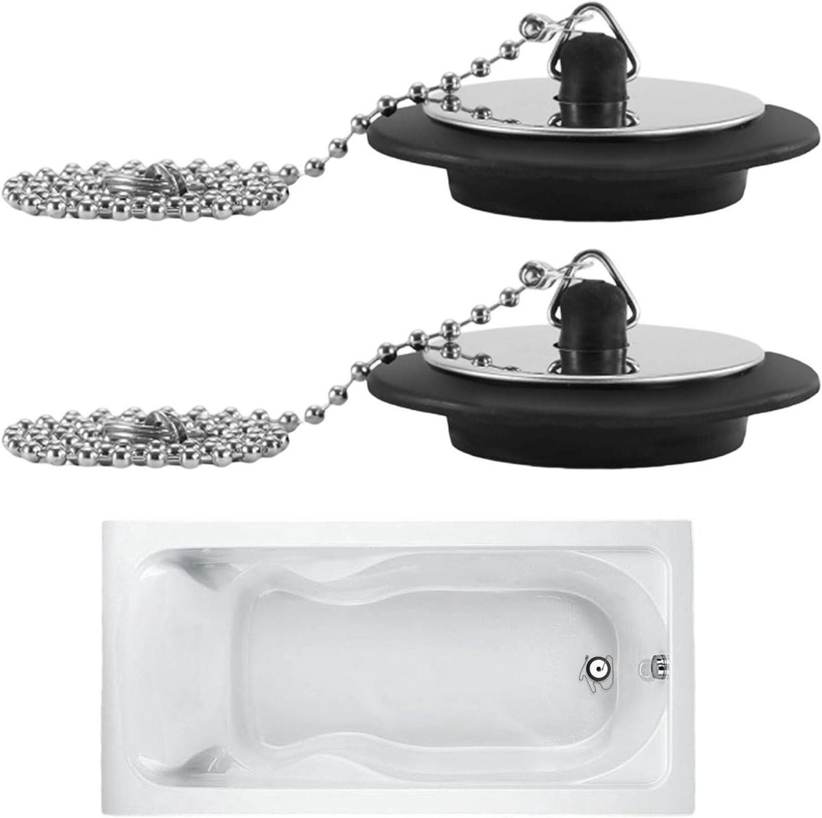 Wastafel Stopper - Afvoerplug Douche - Water Dicht Maken - Verstelbare Pasvorm - 6.6 cm Diameter - Zilver