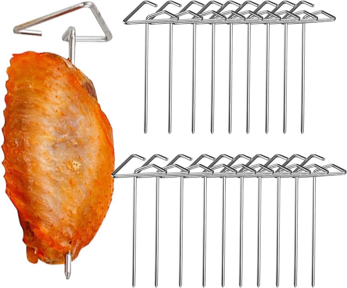 Barbecue Spiesen - Grill Stokken - Kebab Bereiden - Verticale Uitlijning - 20 Stuks - Zilver