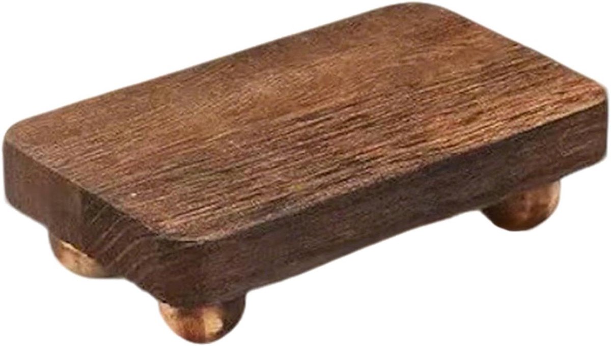 Houten Rek - Display Organizer - Decoratie Presenteren - Stapelbaar Design - 3 Laags - Houtkleur