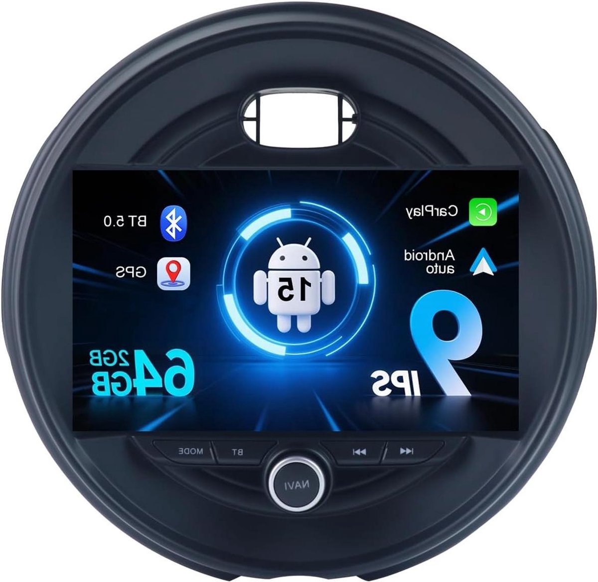 Auto Radio - Navigatie Systeem - Veilige Rit - Android 14 Systeem - 9 Inch Scherm - Zwart