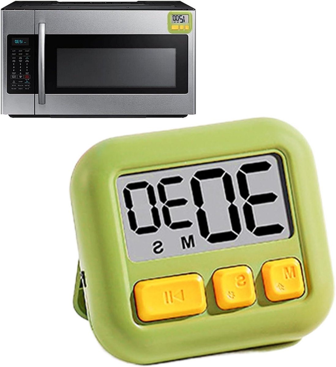 Digitale Keukentimer - Countdown Timer - Koken en Bakken - Grote Cijfers LCD - 7 x 3 x 3 cm