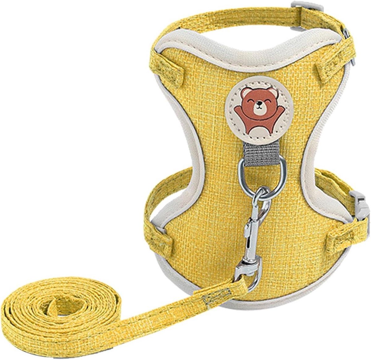 Hondenvest Tractie - Huisdier Harnas - Outdoor Wandelen - Ademend Verstelbaar - 14 x 11.8 x 4.3 cm - Geel