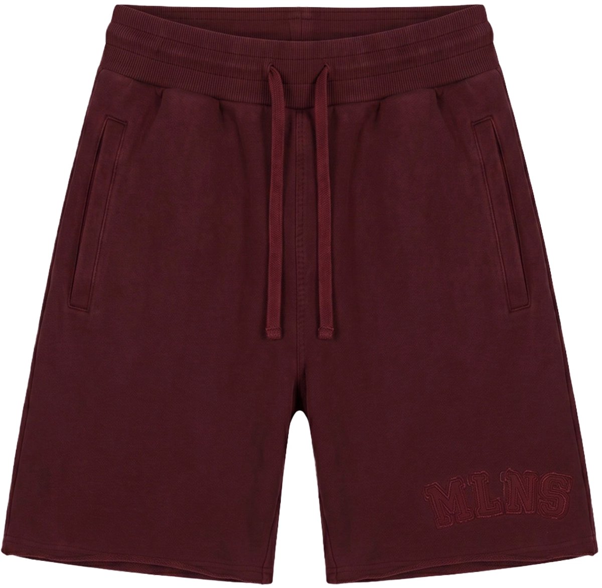 Malelions heavyweight applique short in de kleur rood.