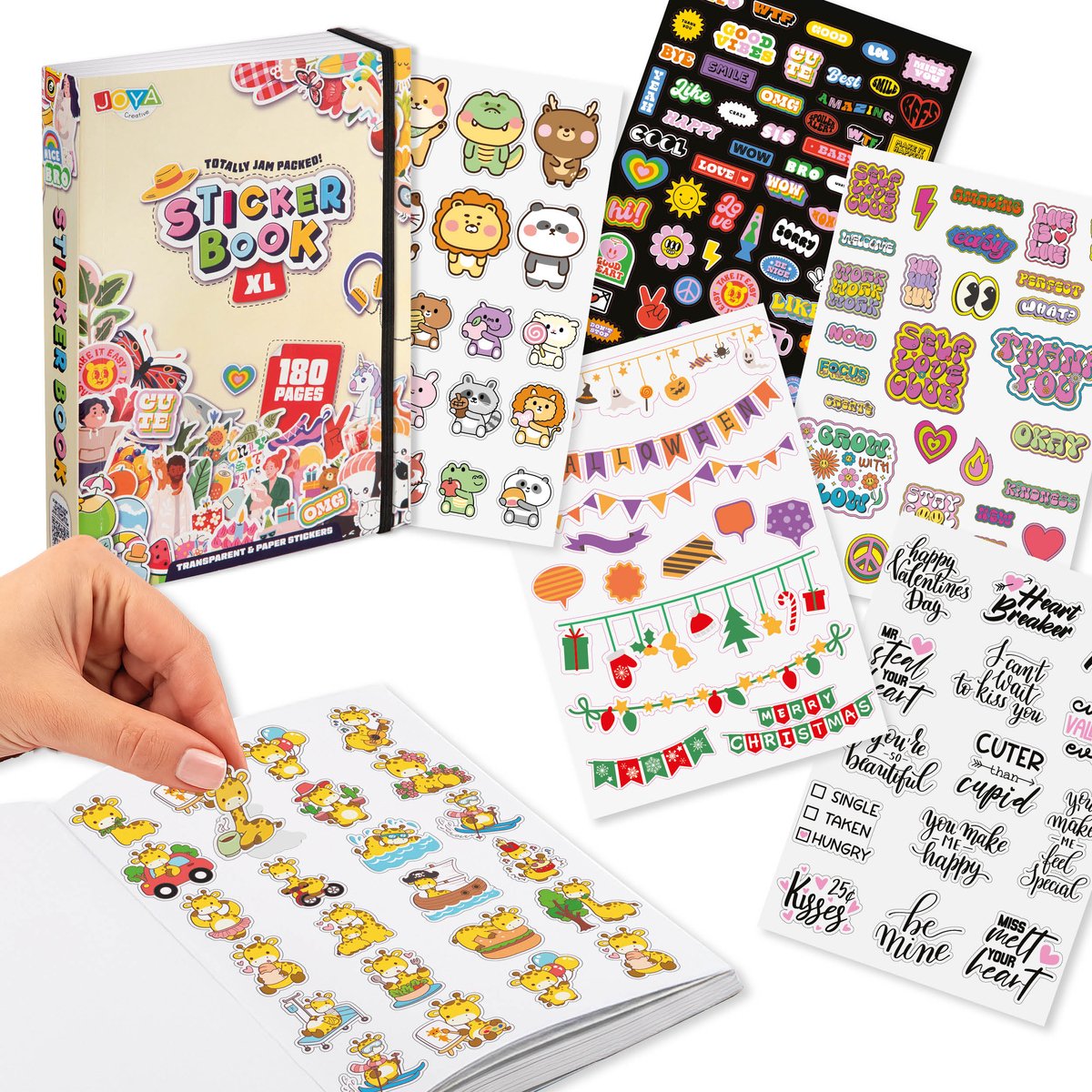 Stickerboek Volwassenen XL - 7500 Stickers voor Bullet Journal - Scrapbook - Journaling - Stickervellen en Losse Stickers - 180 Pagina's - Joya Creative — afbeelding 6