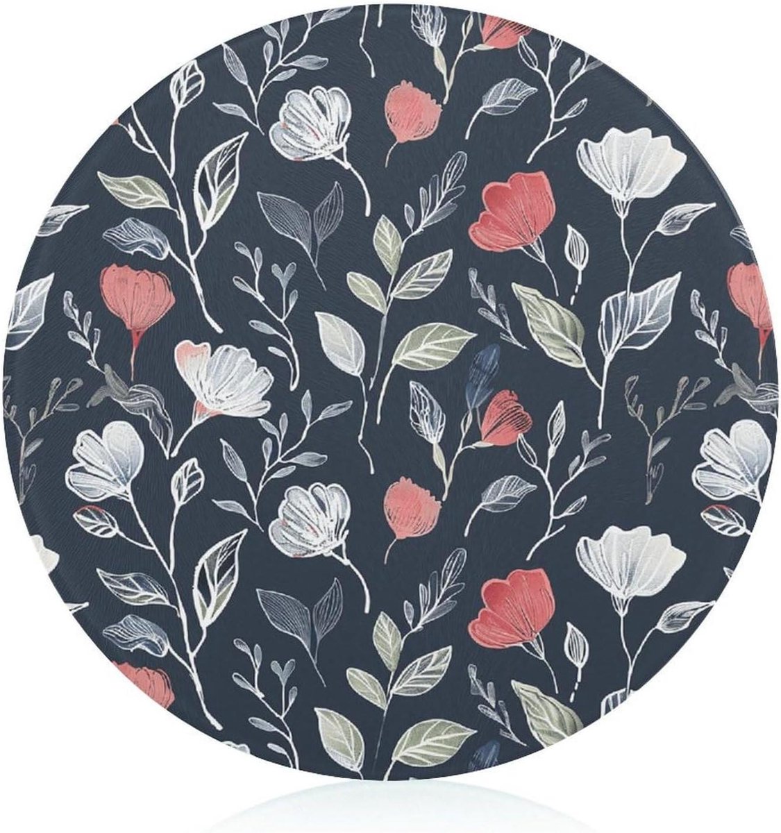 Glazen Snijplank - Snijblok Keuken - Voedsel Bereiden - Gehard Glas - 20 x 20 cm - Wit