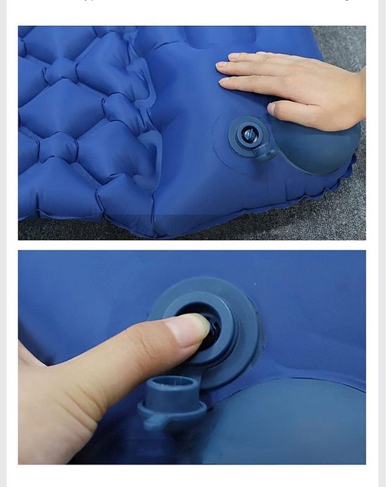 Opblaasbaar Slaapmatje - Kampeermatras Luchtkussen - Kamperen en Reizen - Zelfopblaasbaar met Knijpbal - 188 x 58 x 5 cm — afbeelding 4
