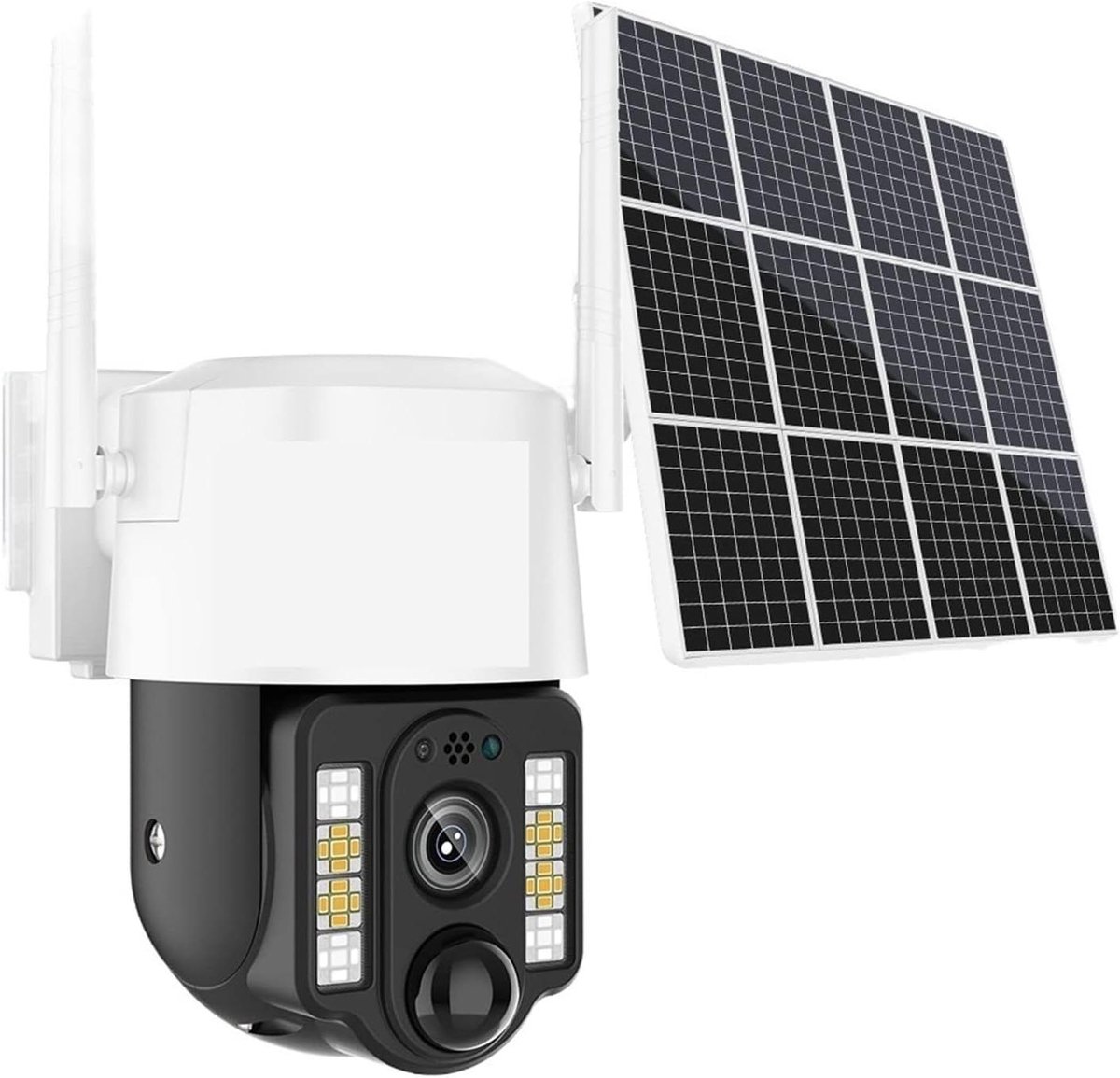 5MP 4G Beveiligingscamera - Solar Camera - Huis Beveiligen - PTZ Met Kleuren Nachtzicht - IP66 Waterdicht - Wit