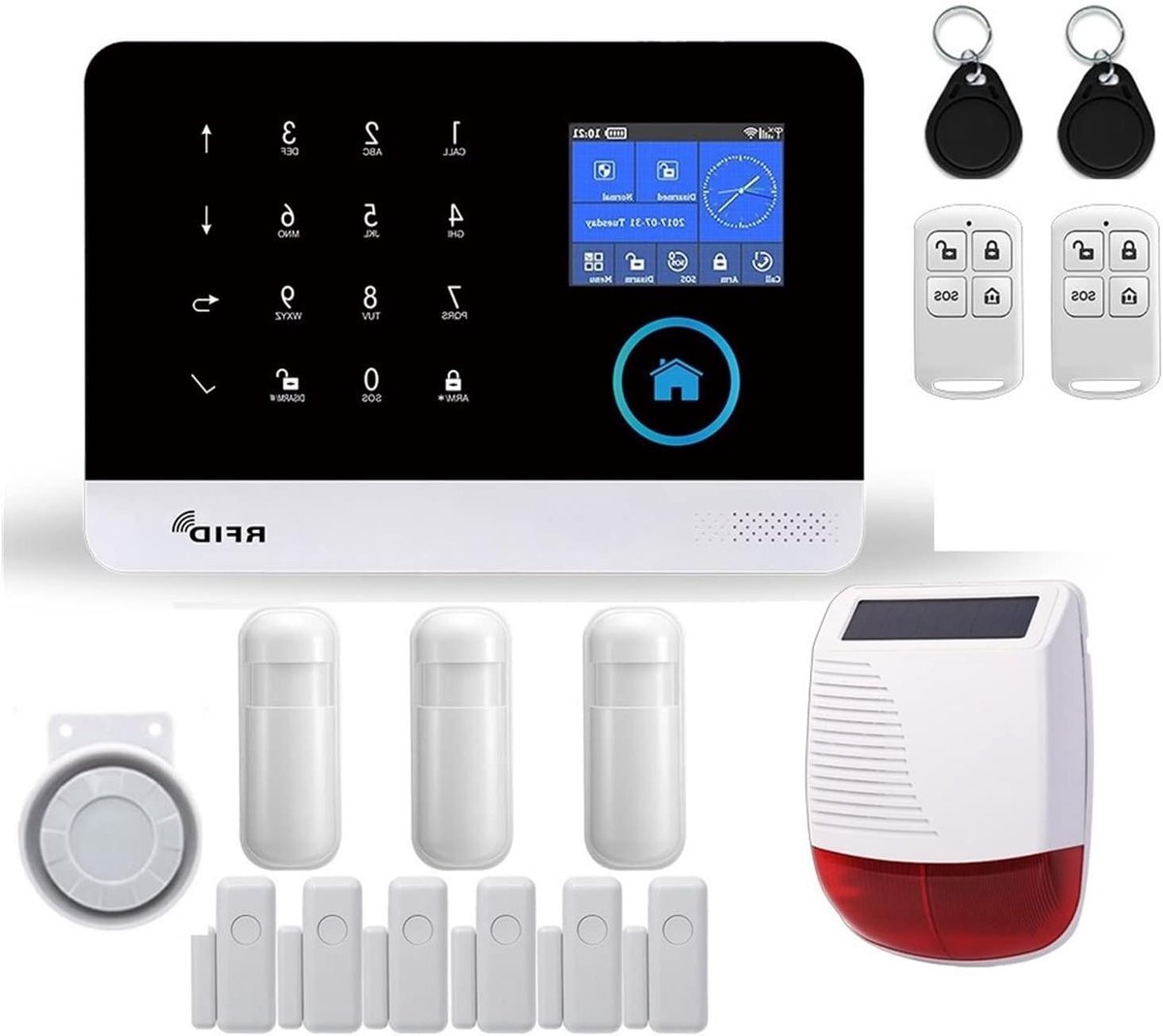 Draadloos Alarmsysteem - Huisbeveiliging GSM - Huis Beveiligen - Tuya Smartlife App - 10 millimeter - Nee