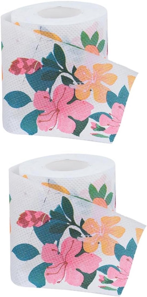Toiletpapier met Print - Papieren Handdoekjes Keukenrol - Decoratief Gebruik Thuis - Set van 2 Rollen - 10.5 cm Diameter