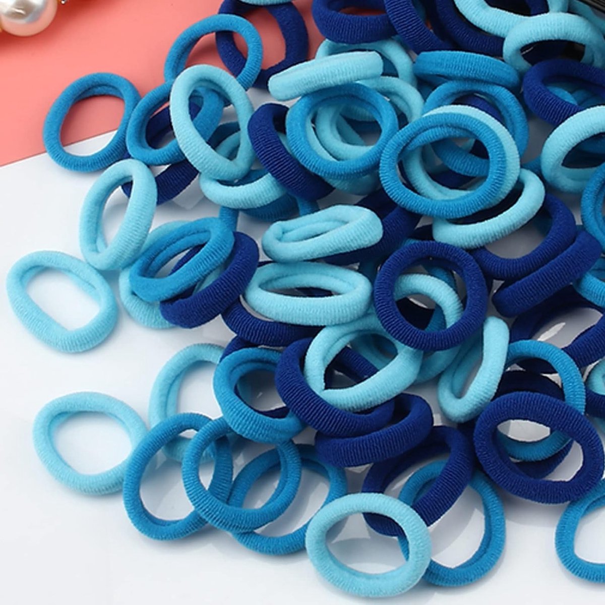 SnelShoppen - Pack van 100 Mini Haarg elastiekjes, Kleine Elastische Haardbanden voor Meisjes, Multikleur, Duurzame Mini Haarbandjes voor Paardenstaar