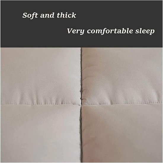 Opvouwbare Futonmatras - Vloermatras Tatami - Comfortabel Slapen - Drielaags Volumeontwerp - 180x200 cm - Grijs — afbeelding 2