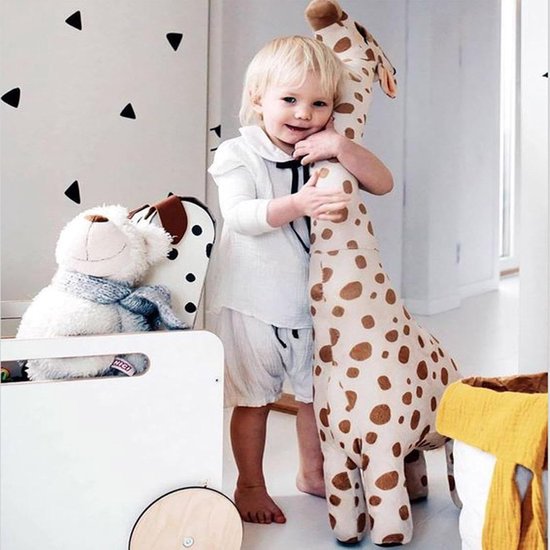 Pluche Giraf - Knuffel Dier - Kinderkamer Decoratie - Duurzame Naden - 40 cm - Bruin — afbeelding 4