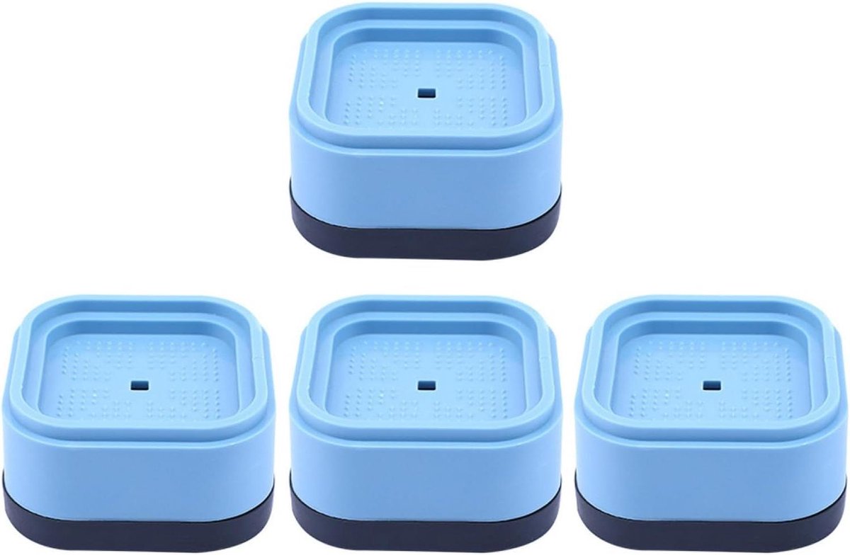Meubelverhogers - Apparaatvoetjes - Apparaat Stabiliseren - Antislip Ontwerp - 7 x 7 cm - Blauw