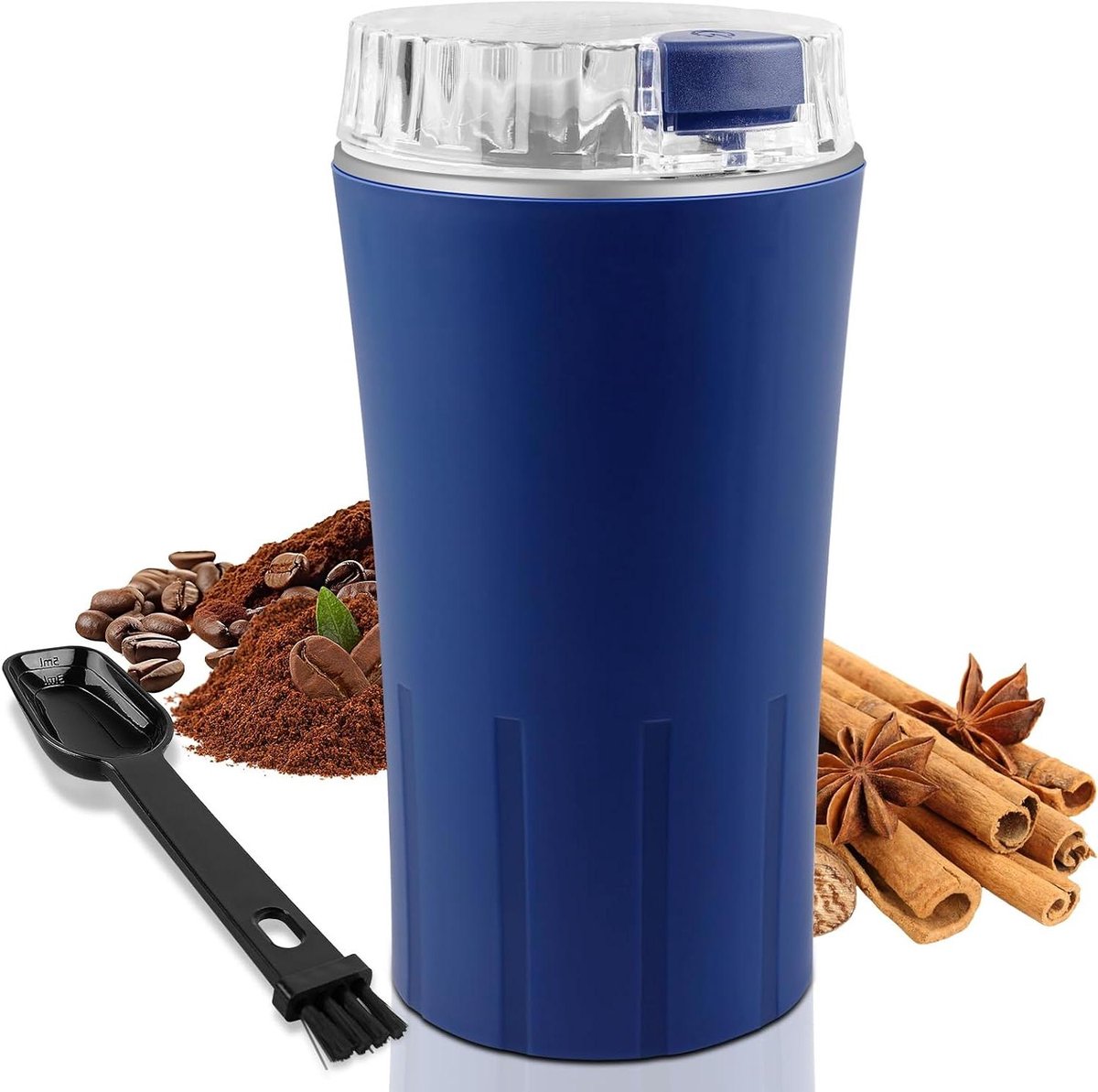 Elektrische koffiemolen: koffiemolen 300 W, elektrische koffiemolen met messen van roestvrij staal, koffiemolen, multifunctionele koffiebonen voor bonen, specerijen, noten, peper en kruiden