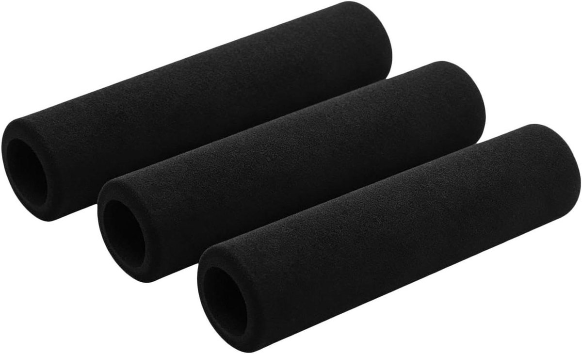Handgrepen Voor Optrekstang - Schuimbuis Handgrepen - Kracht Training - Antislip Stabiliteit - 3-Delige Set - Zwart