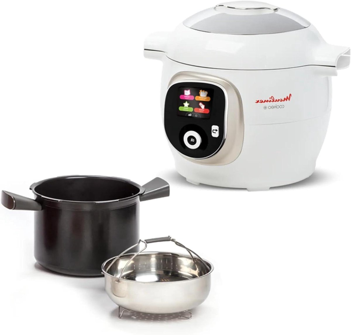 Intelligente Multikoker - Snelkookpan - Sneller Koken - 180 Recepten - 6 Liter - Wit