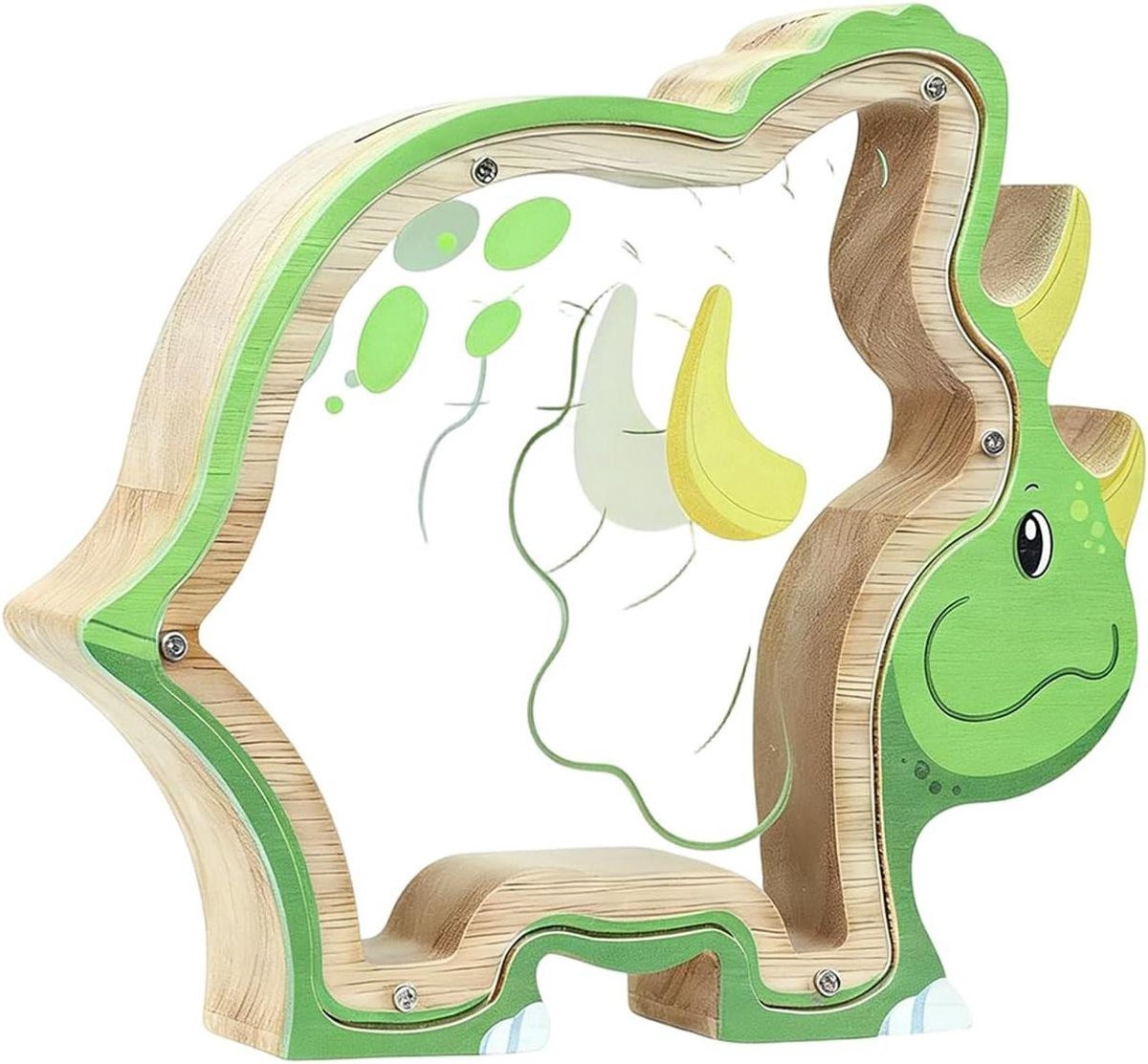 Spaardozen voor kinderen voor het opbergen van echt geld, houten kluis, geldkistje, dinosaurus, muntdoos, voor woondecoratie kinderkamer, boeken, meisjes en kinderen