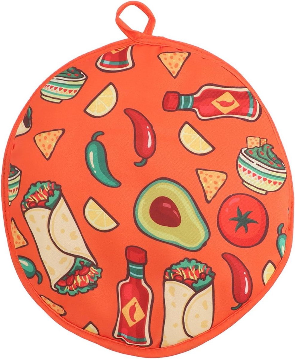 Tortilla warmer zakje - Flatbread houder - Warme maaltijden - Magnetron veilig - 118 inch - Grijs