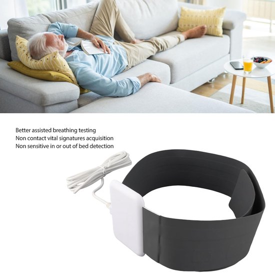 Slaapbewakingsmat - Slaap tracker - Slaapkwaliteit meten - Contactloze detectie - 895 x 60 x 2 mm - Grijs — afbeelding 3