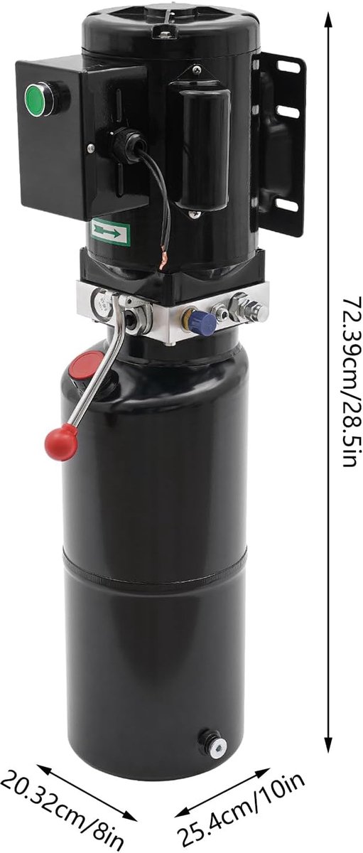 Hydraulische Pomp - Aggregaat Elektrohydraulische pomp - Autoliften Hefen - Krachtige 2.2kW Motor - 10L Tank - Zwart — afbeelding 5