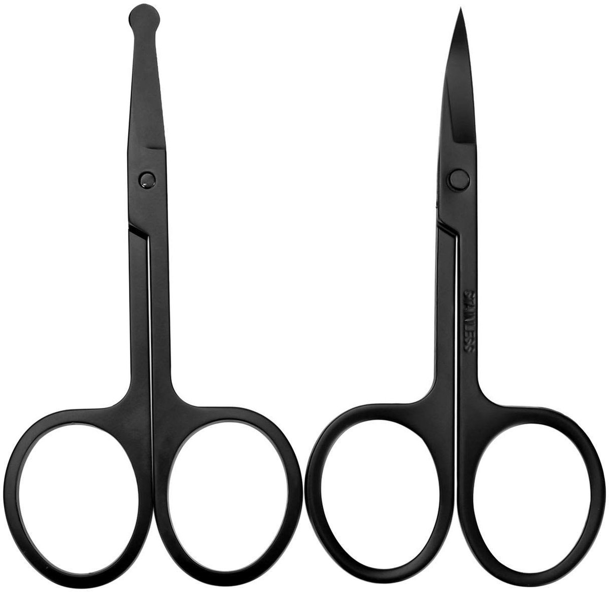 QCActive1k - Dailygoody - Kleine Schaar Beauty - Wenkbrauwschaar en Neushaarschaar - Compact en Lichtgewicht - Zwart - Professionele Scharen voor Gezichtshaar - Id