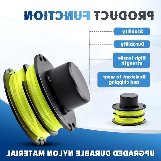 Set van 4 Vervangende Draadspoelen voor Trimmers, Geschikt voor Diverse Modellen, Ø 1.2 mm, Lengte 8.4 m, Tuingereedschap Accessoires — afbeelding 3