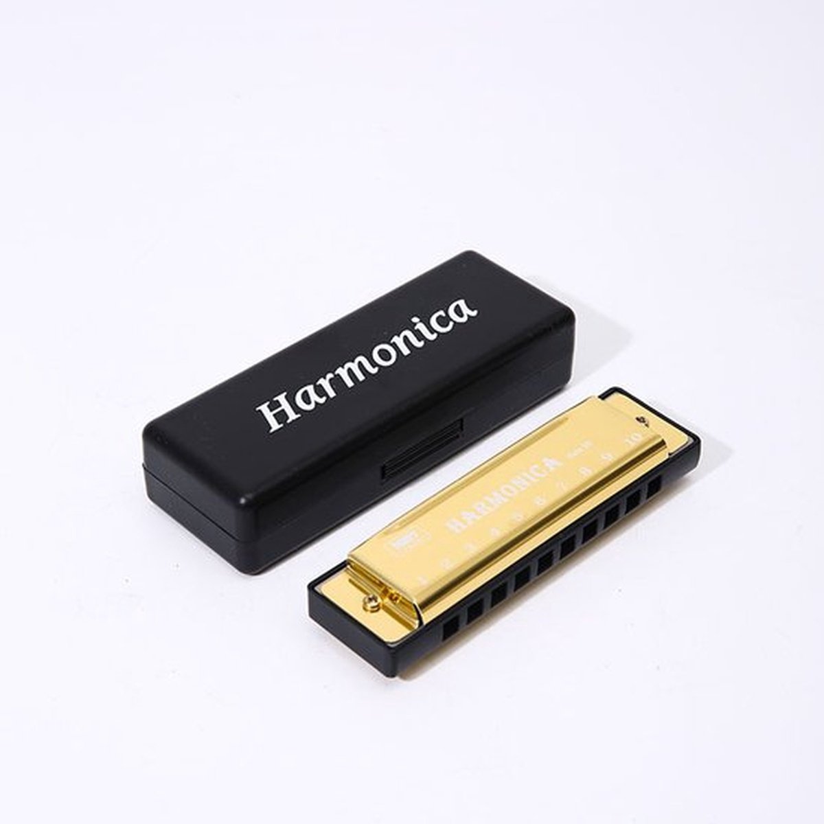 10-gaats Harmonica in C-toonsoort (met Hoesje) Geschikt Voor Beginners En Volwassenen Produceert Prachtige Klanken Harmonica