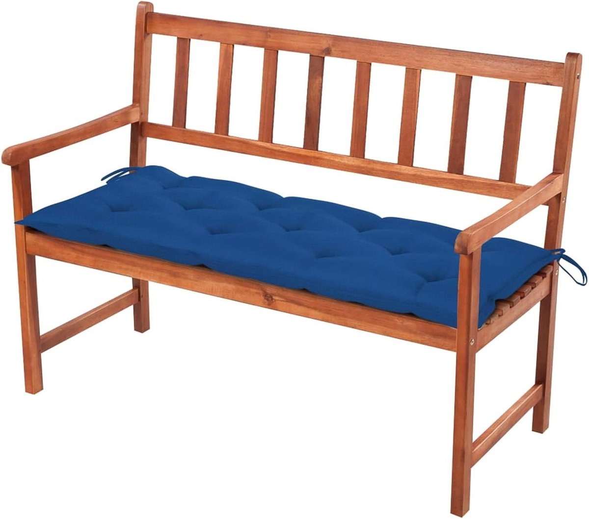 Tuinbank Hout - 2-zits bank - Ontspannen Buiten - Met Kussen - 120 cm - Natuurlijk Hout