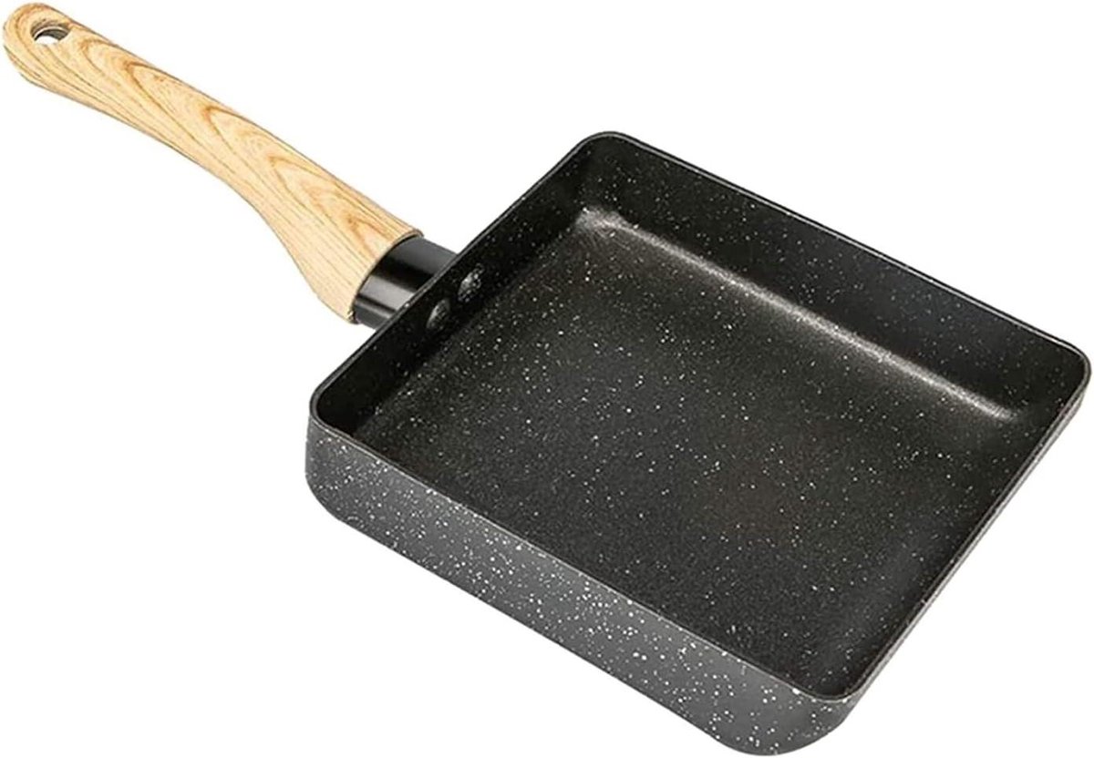 Pannenkoekenpan - Omeletpan Ei - Ontbijt Maken - Antiaanbaklaag - 15x18cm - Zwart