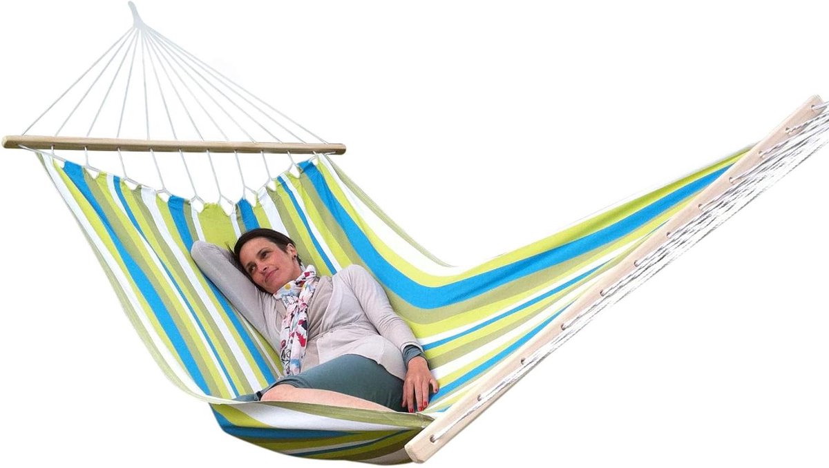 Grote Hangmat - Strand Hangmat - Ontspannen Buiten - Weerbestendige Stof - 360 cm Lengte - Veelkleurig