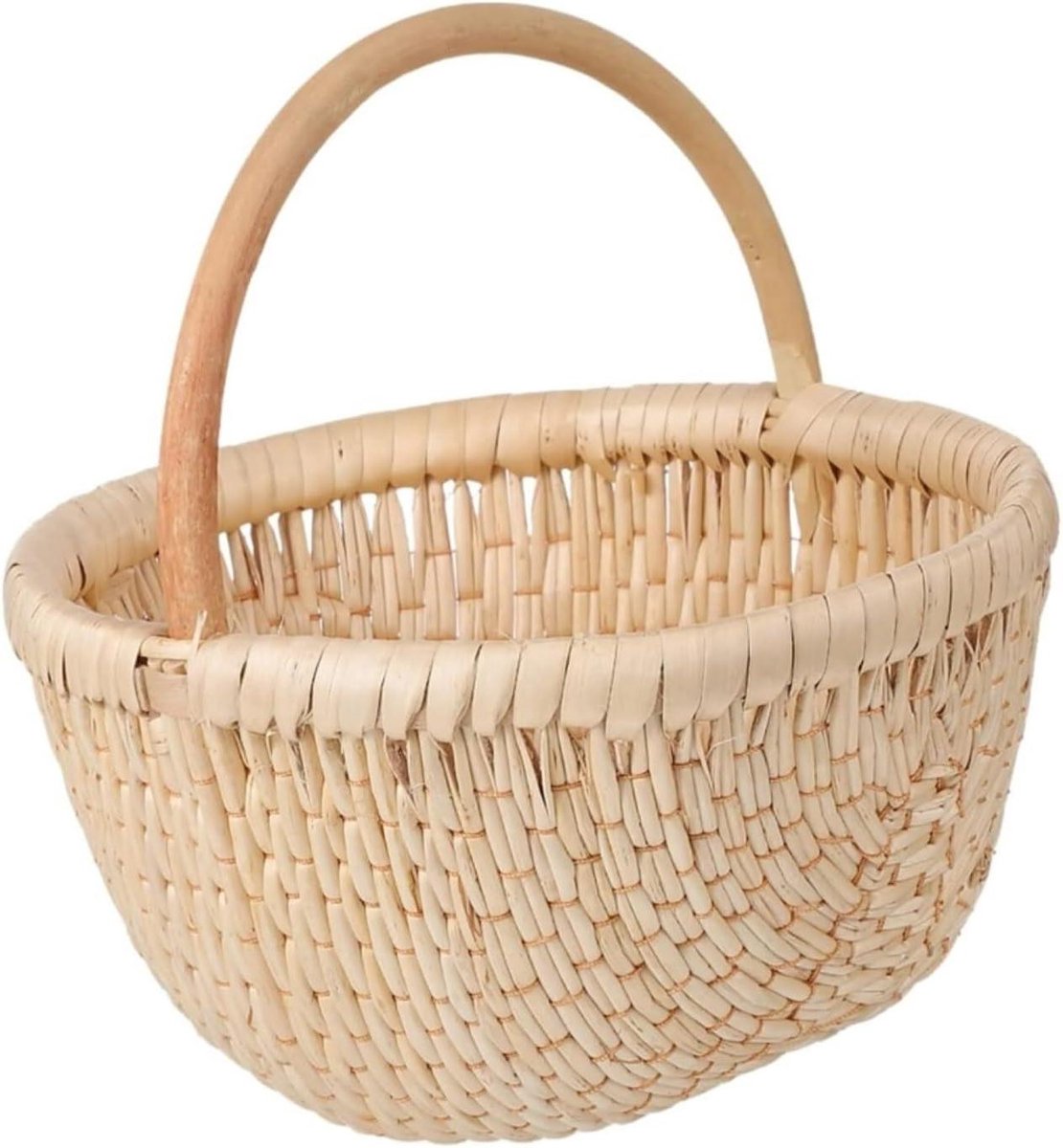 Eiermand Kip - Rotan Mand - Eieren Verzamelen - Met Handvat - 25x13 cm - Natuurlijk