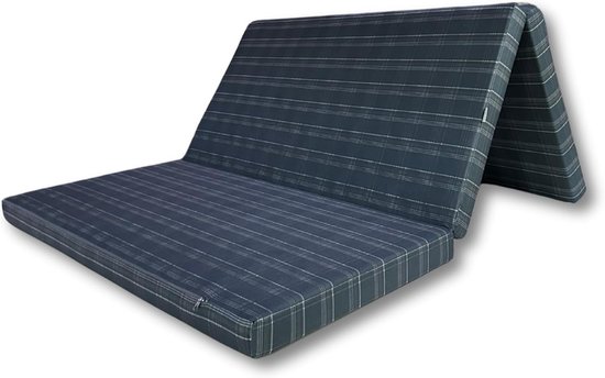 Vouwmatras - Gastenmatras - Comfortabel slapen - Wasbare hoes - 195 x 120 cm - Zwart — afbeelding 3