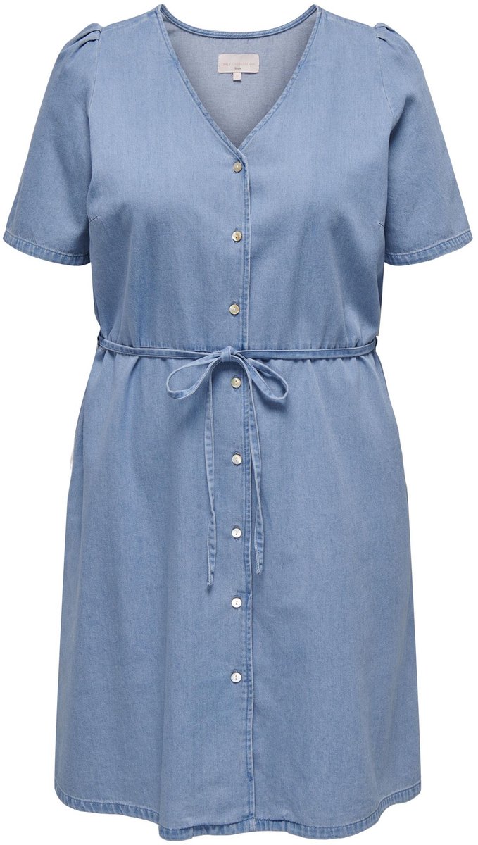 ONLY CARMAKOMA - CARSONJA S/S DNM KNEE DRESS QYT - Dames - Mini jurken