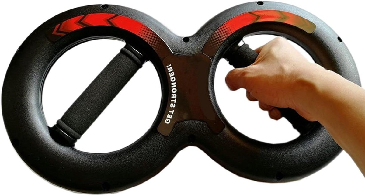 Draaibare Krachttrainer - Oefenapparaat Onderarm - Spierversterking Armen - Ergonomisch Ontwerp - 30 kg - Zwart