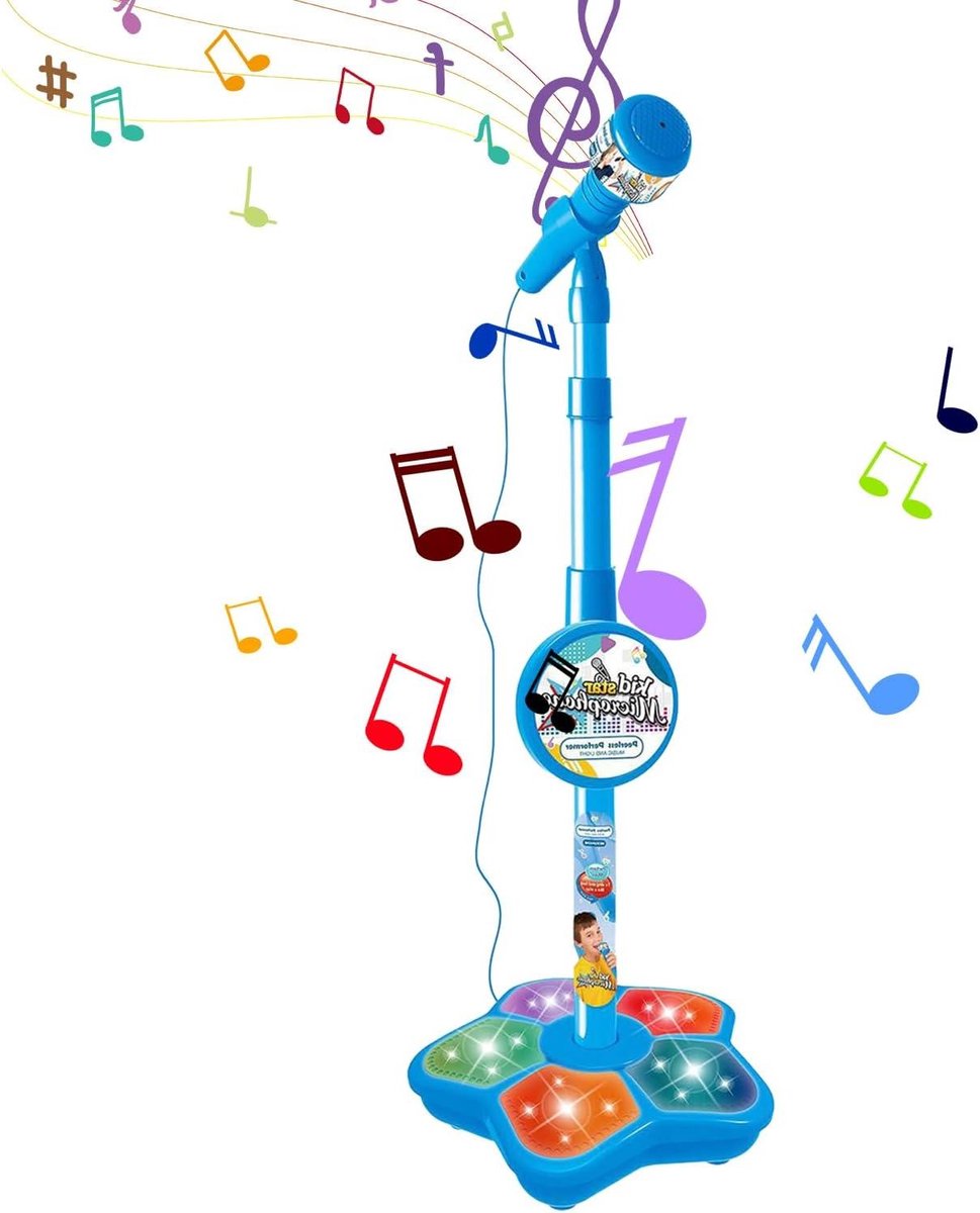 Karaoke machine - Kinder microfoon - Zingen en optreden - In hoogte verstelbaar - 22 x 81 x 22 cm