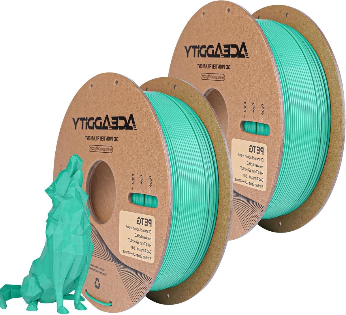 3D Print Materiaal - Kunststof Spoel - Objecten Maken - Hoge Nauwkeurigheid - 1.75 mm - Groen
