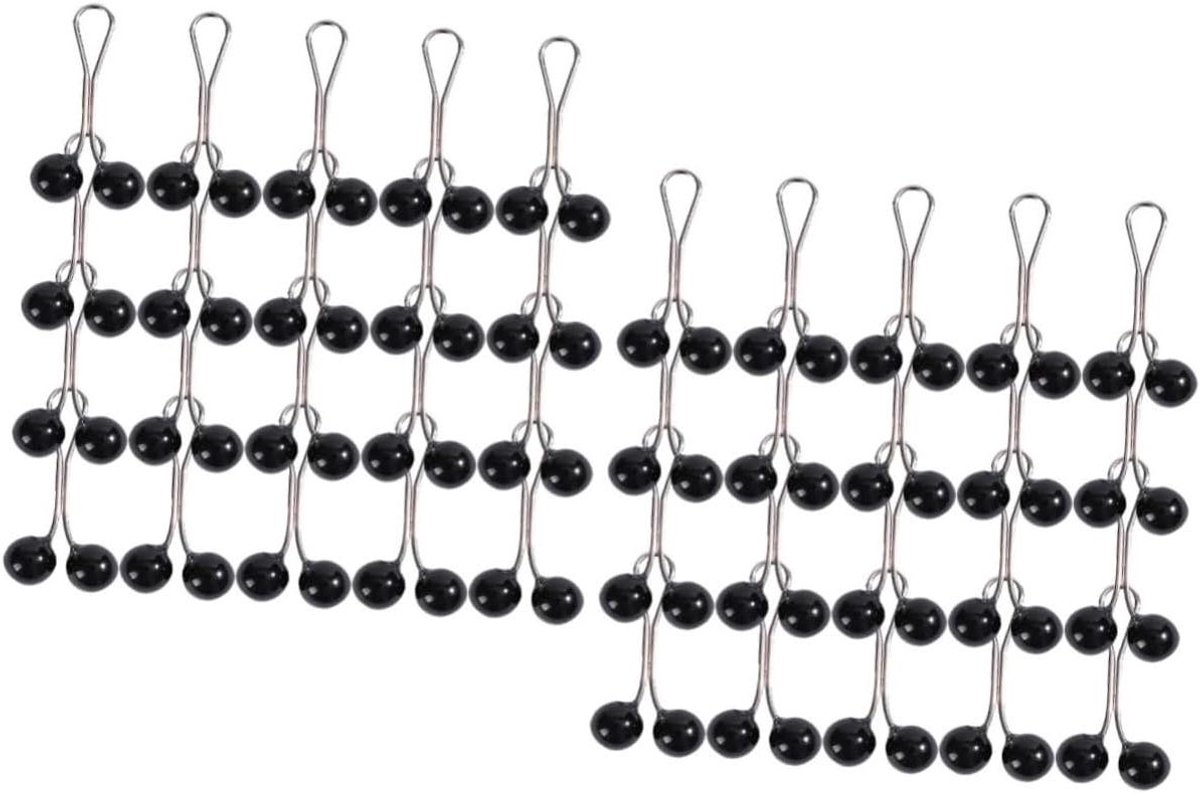 Sjaalspelden Set - Hijab Clips - Sjaals Versieren - Magnetische Sluiting - 80 g - Zwart