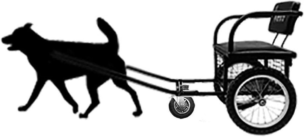 Honden Buggy - Hondenkar - Honden Uitlaten - Met Zitje - 15-40kg - Zwart