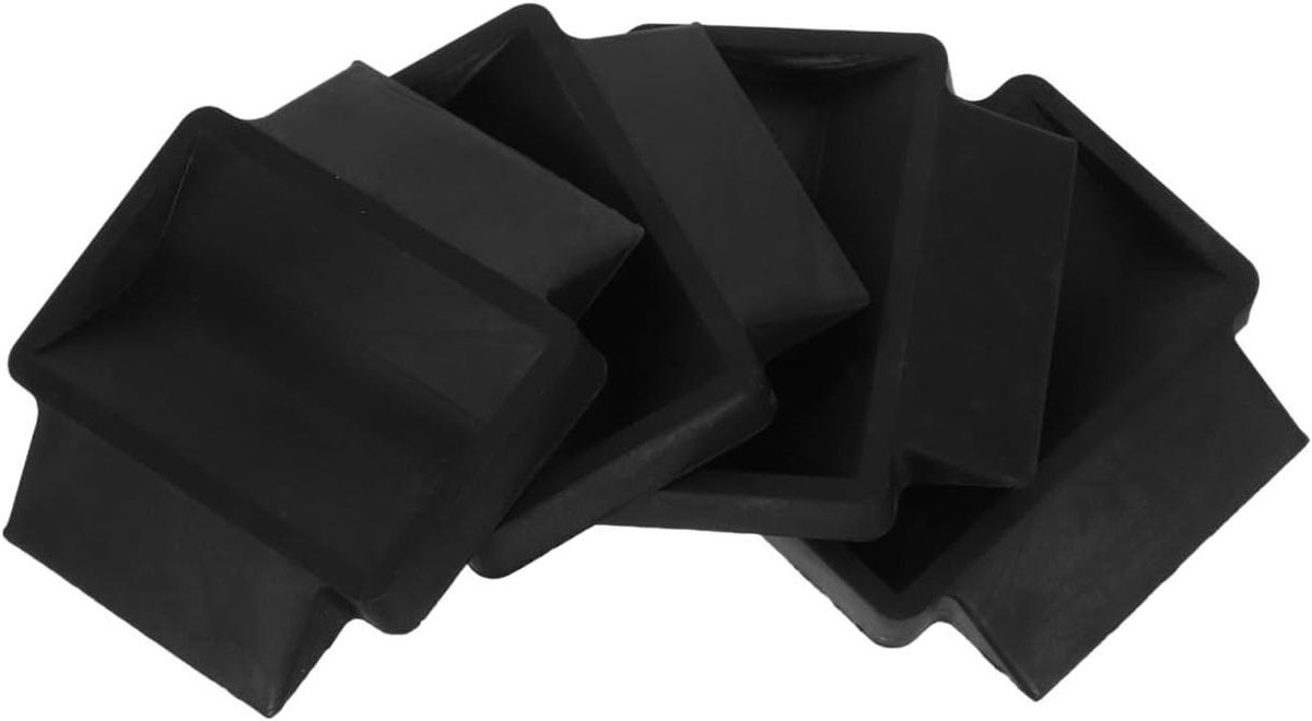 Bureaustoel Wielstoppers - Stoelwiel Blokkers - Vloer Beschermen - Antislip Rubberen Coating - 7.50X6.80X1.00CM - Zwart