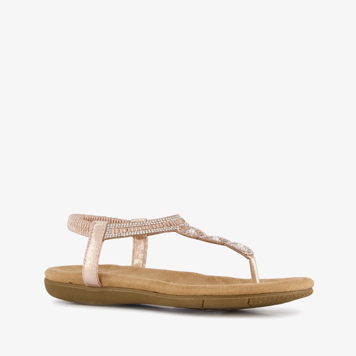 Blue Box meisjes sandalen met strass steentjes - Roze - Maat 35
