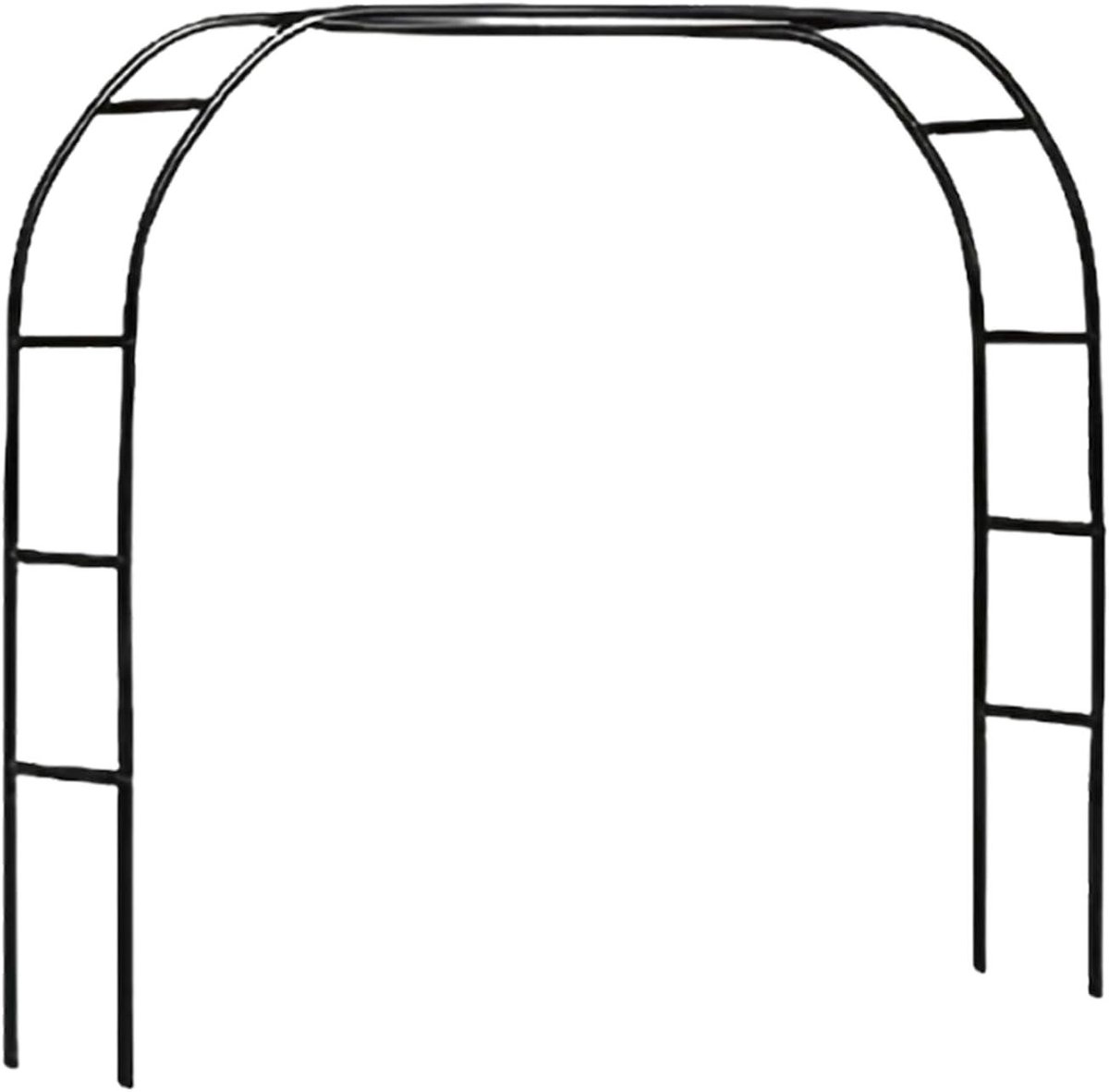 Tuinboog - Bloemenboog Decoratie - Bruiloft Versiering - Robuust Metaal - 240x140x38cm - Zwart