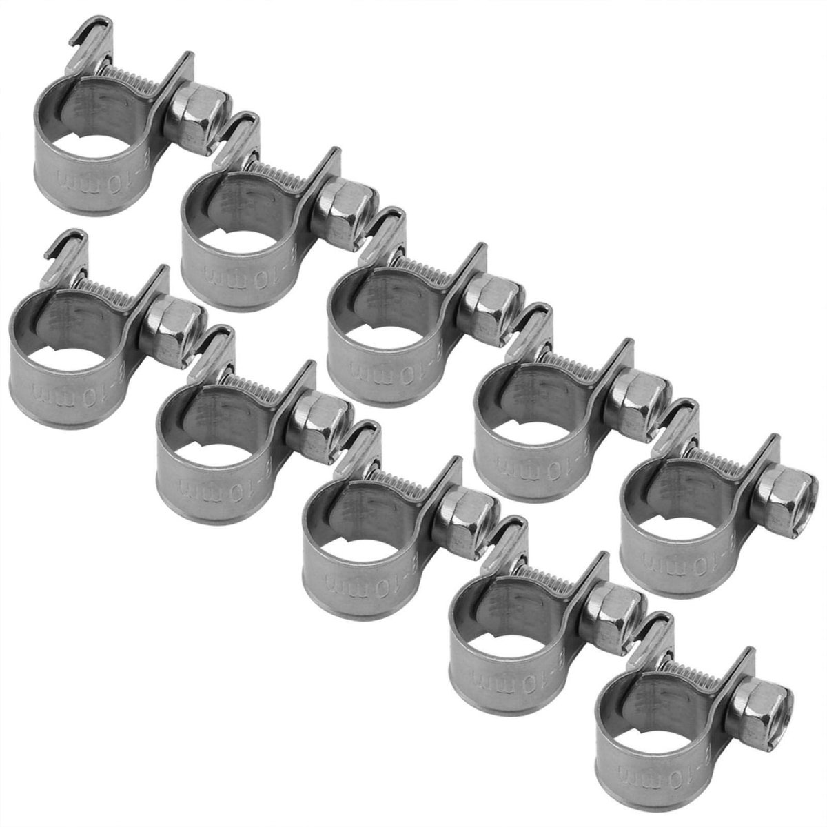 Dailygoody - Slangklem - Slangklemmen voor brandstofleidingen - Compact en roestvrij staal - Mini slangklem voor dunwandige slang - Geschikt voor 6 mm