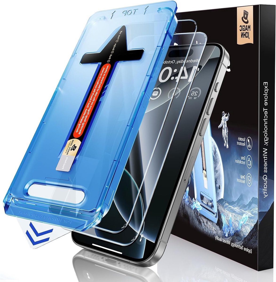 Beschermfolie voor iPhone 16 Pro Max 6.9 Inch - 9H Hardheid, Bubble-free, Eenvoudige Installatie - 2 Stuks