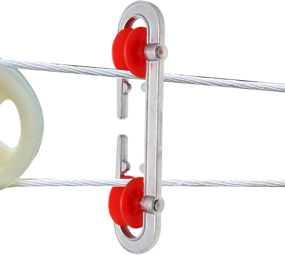 Waslijnrol - Waslijnspanner Katrol - Was Drogen - Voorkomt Klitten - 18.5 cm - Aluminium