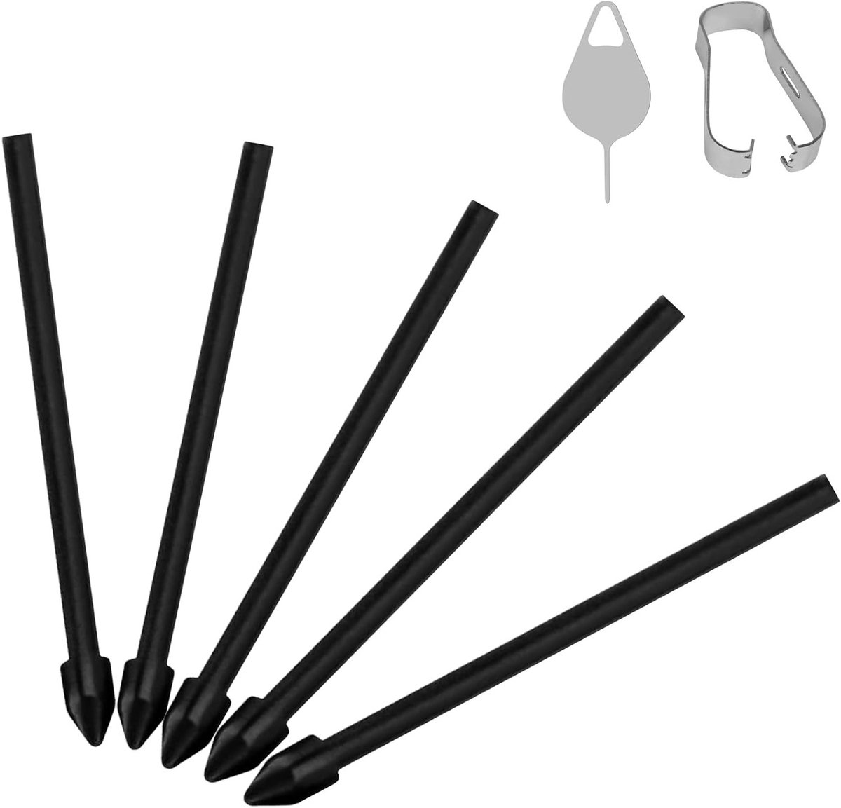 Vervangende Stylus Tips voor Galaxy Tab S6 Lite/S7 FE/S9+ Plus/S9 FE+ Plus/S9 FE/S9/S9 Ultra/S8 Ultra/S8+ Plus/S8 - 5 Stuks met Pincet voor Precisie en Comfort