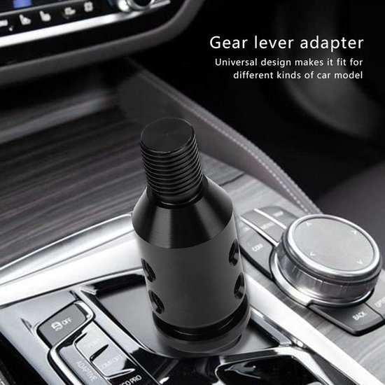 Versnellingspook Adapter - Schakelknop Adapter - Auto Interieur Aanpassen - Universele Compatibiliteit - 12x1.25 Draadmaat - Zwart — afbeelding 3