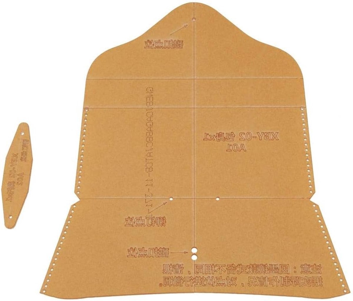 Handgemaakte Leer Bril Etui Sjabloon Set voor DIY Leerbewerking - Acryl Patroon en Accessoires voor Creatieve Projecten